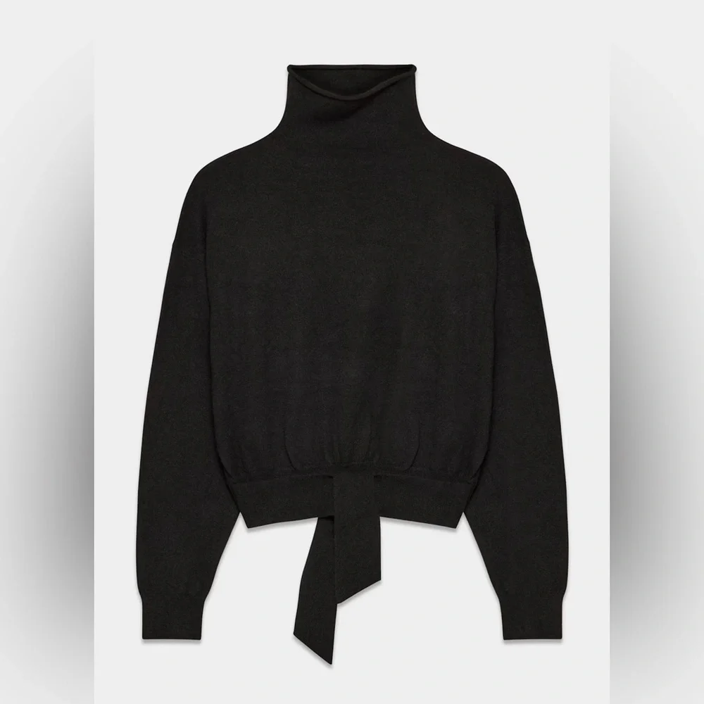 Aritzia Wilfred Lorin Black Wool Knit Alpaca Formal Evening Cozy Sweater Size XS - Picture 8 of 16